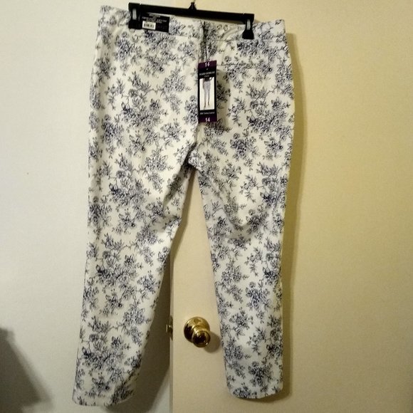 NWT ~ Mario Serrani Italy Comfort Stretch Slim Fit Tummy Control Pants (14 X 27) - Picture 3 of 3